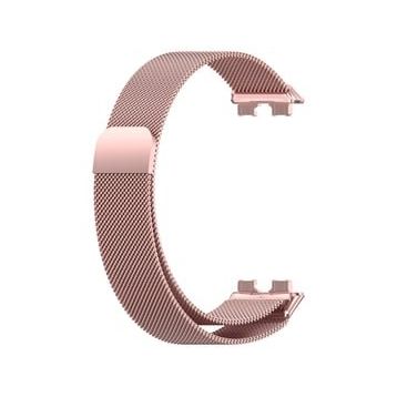 Gpack Huawei Band 8 Siyah Hasır Metal Örgülü Ayarlanabilir Kordon