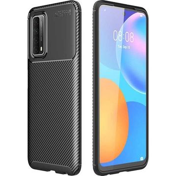 Gpack Huawei P Smart 2021 Negro Karbon Dizayn Silikon Siyah Kılıf