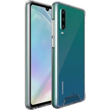 Gpack Huawei P30 Gard Nitro Şeffaf Sert Şeffaf Silikon Kılıf