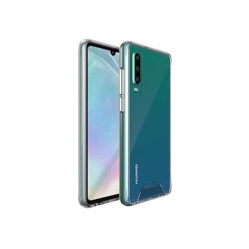 Gpack Huawei P30 Gard Nitro Şeffaf Sert Şeffaf Silikon Kılıf