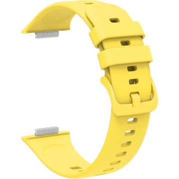 Gpack Huawei Watch Fit 2 Renkli Mat Kancalı Silikon KRD 43 Sarı Kordon