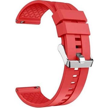 Gpack Huawei Watch GT 3 Classic 46 mm Silikon Kancalı KRD 23 Kırmızı Kordon