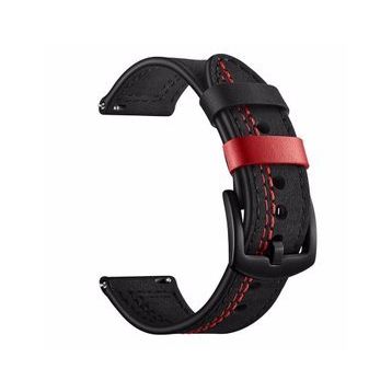 Gpack Huawei Watch GT 3 Elegant 42 mm Nubuk Deri Görünüm Dikişli KRD 19 Kahverengi Kordon