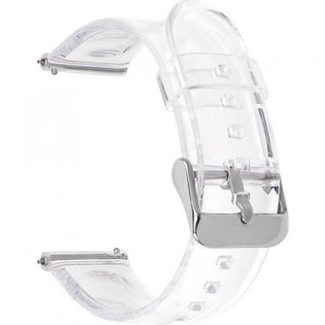 Gpack KRD 13 Renksiz Haylou Watch 2 Pro Metal Tokalı Şeffaf Silikon Kordon