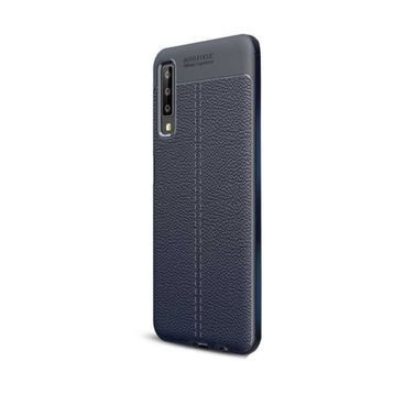 Gpack MHR1530485936 Samsung Galaxy A7 2018 Niss Deri Görünümlü Silikon Cep Telefonu Kılıf