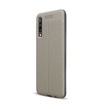 Gpack MHR1530485936 Samsung Galaxy A7 2018 Niss Deri Görünümlü Silikon Cep Telefonu Kılıf