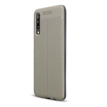 Gpack MHR1530485936 Samsung Galaxy A7 2018 Niss Deri Görünümlü Silikon Cep Telefonu Kılıf