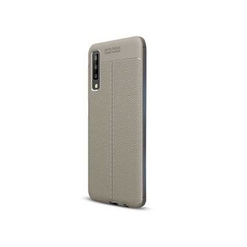Gpack MHR1530485936 Samsung Galaxy A7 2018 Niss Deri Görünümlü Silikon Cep Telefonu Kılıf