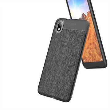 Gpack MHR2078952294 Xiaomi Redmi 7a Niss Deri Görünümlü Silikon Cep Telefonu Kılıf