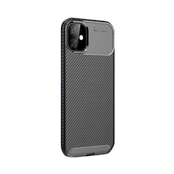 Gpack MHR2876643223 Apple Iphone 11 Negro Karbon Dizayn Silikon Cep Telefonu Kılıf
