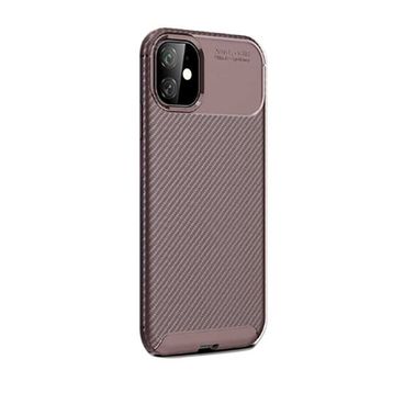 Gpack MHR2876643223 Apple Iphone 11 Negro Karbon Dizayn Silikon Cep Telefonu Kılıf