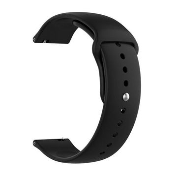 Gpack Oppo Watch 46 mm Mat Düz Renkli Silikon Siyah Kordon