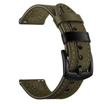 Gpack Realme Watch S Pro Nubuk Deri Görünüm Dikişli KRD 19 Koyu Yeşil Kordon