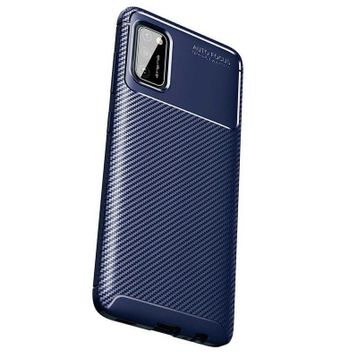 Gpack Samsung Galaxy A02S Negro Karbon Dizayn Silikon Lacivert Cep Telefonu Kılıfı