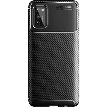 Gpack Samsung Galaxy A02S Negro Karbon Dizayn Silikon Siyah Cep Telefonu Kılıfı