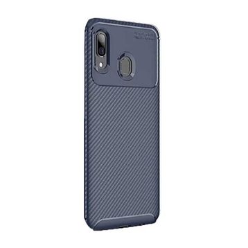 Gpack Samsung Galaxy A10s Negro Karbon Dizayn Lacivert Silikon Kılıf