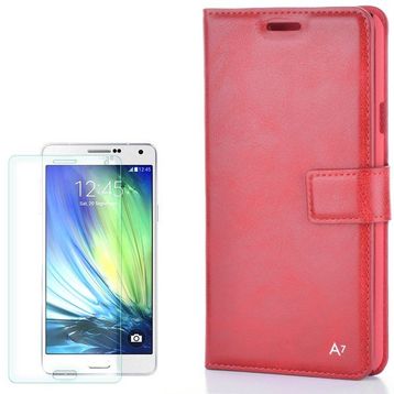 Gpack Samsung Galaxy A7 A710 Kartvizitli Kapaklı Kırmızı Kılıf