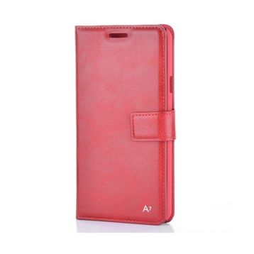 Gpack Samsung Galaxy A7 A710 Kartvizitli Kapaklı Kırmızı Kılıf