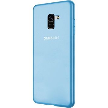 Gpack Samsung Galaxy A8 Plus 2018 0.2 mm Mavi Silikon Kılıf