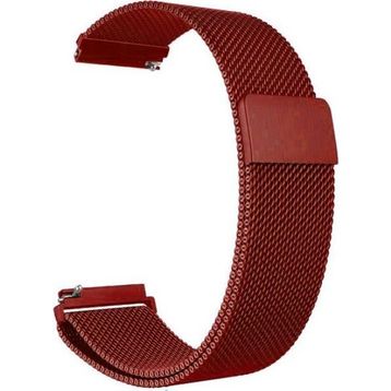 Gpack Samsung Galaxy Active 2 44 mm Hasır Metal Kırmızı Kordon