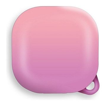 Gpack Samsung Galaxy Buds Live Kancalı Çift Renk Sert Plastik SF8 Pembe Kılıf
