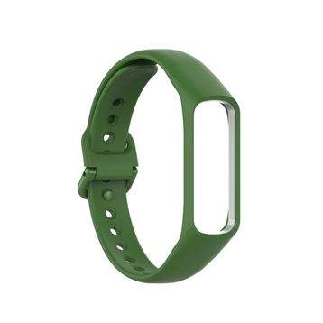 Gpack Samsung Galaxy Fit 2 R220 HS07 Koyu Yeşil Mat Klasik Silikon Kordon