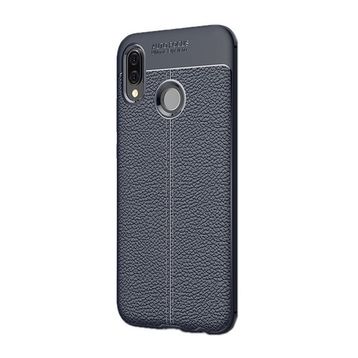 Gpack Samsung Galaxy M30 Niss Deri Görünümlü Lacivert Silikon Kılıf