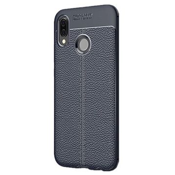 Gpack Samsung Galaxy M30 Niss Deri Görünümlü Lacivert Silikon Kılıf