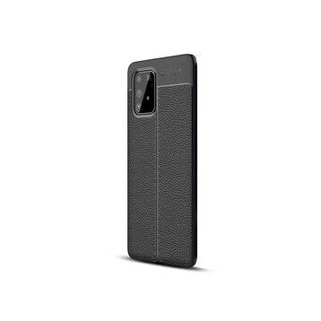 Gpack Samsung Galaxy S10 Lite Niss Deri Görünümlü Kırmızı Silikon Cep Telefonu Kılıf