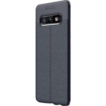 Gpack Samsung Galaxy S10E Niss Deri Görünümlü Lacivert Silikon Kılıf