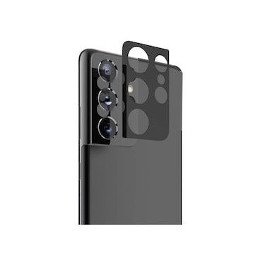Gpack Samsung Galaxy S21 Ultra 5G Kamera Lens Koruyucu Siyah Cam