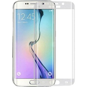 Gpack Samsung Galaxy S6 Edge Renkli Full Kapatan Cam Beyaz Ekran Koruyucu