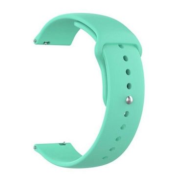 Gpack Samsung Galaxy Watch 3 45 mm Mat Düz Renkli Silikon Turkuaz Kordon