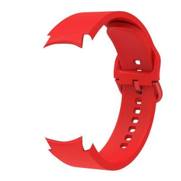 Gpack Samsung Galaxy Watch 4 44 mm Model Uyumlu Kancalı Silikon KRD 50 Kırmızı Kordon