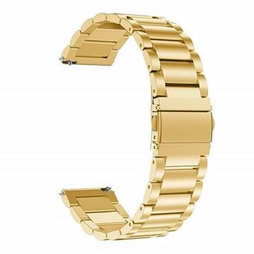 Gpack Samsung Galaxy Watch Active 2 40 mm Metal Sıralı Kordon Gold Kordon
