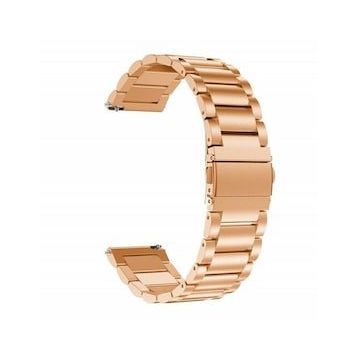 Gpack Samsung Galaxy Watch Active 2 40 mm Metal Sıralı Kordon Gold Kordon