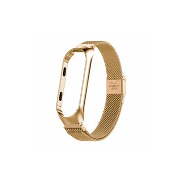 Gpack Xiaomi Mi Band 5 Clipsli Hasır Metal KRD 06 Gold Kordon