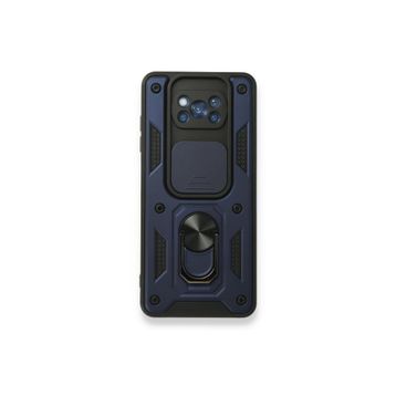 Gpack Xiaomi Poco X3 Tank Aramid Sürgülü Vega Yüzüklü Lacivert Kılıf