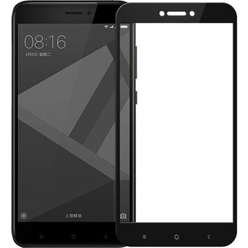 Gpack Xiaomi Redmi 4A Full Kapatan Renkli Cam Siyah Cep Telefonu Kılıfı
