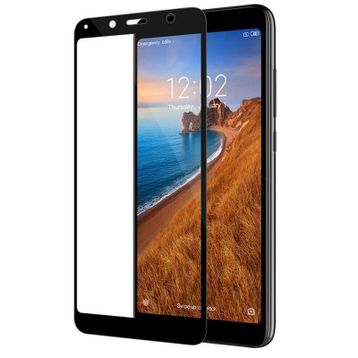 Gpack Xiaomi Redmi 7A Siyah Tam Koruma Full Kapatan Cam Ekran Koruyucu