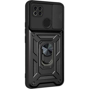 Gpack Xiaomi Redmi 9C Tank Aramid Sürgülü Vega Yüzüklü Siyah Kılıf