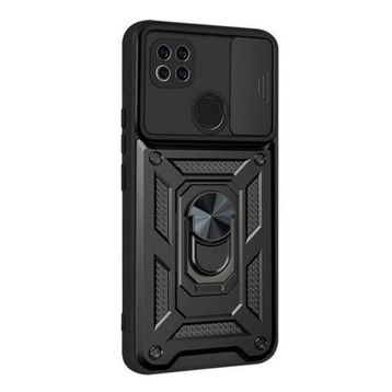 Gpack Xiaomi Redmi 9C Tank Aramid Sürgülü Vega Yüzüklü Siyah Kılıf