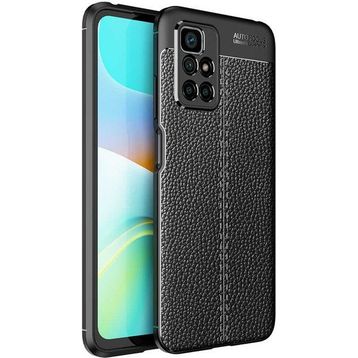 Gpack Xiaomi Redmi Note 11 4G Niss Silikon Deri Görünümlü Kamera Korumalı Siyah Kılıf