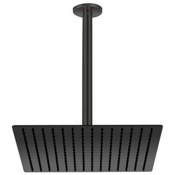 GPD ADS21-S Kare Slim Metal 30x30 cm Siyah Ankastre Duş Başlığı