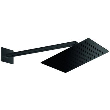 GPD ADS29-S Kare Slim Metal 25x25 cm Siyah Ankastre Duş Başlığı