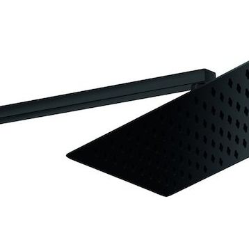 GPD ADS29-S Kare Slim Metal 25x25 cm Siyah Ankastre Duş Başlığı