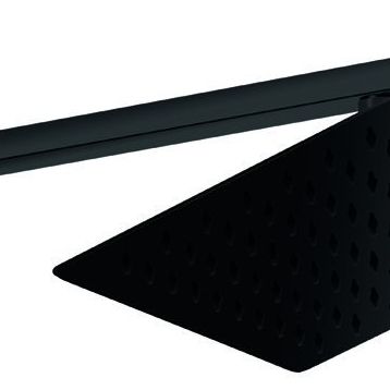 GPD ADS29-S Kare Slim Metal 25x25 cm Siyah Ankastre Duş Başlığı