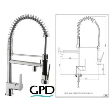 GPD MEE65 Krom Atros Endüstriyel Eviye Bataryası