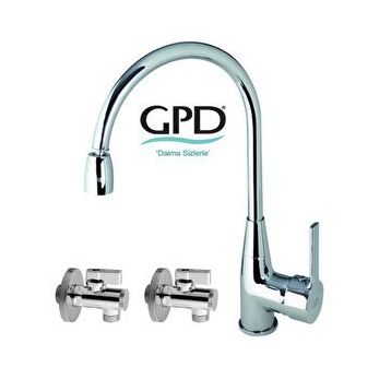 GPD MTE55 Solus Tek Gövde Filitreli Ara Musluk 2 Adet Dahil Evye Armatür Bataryası