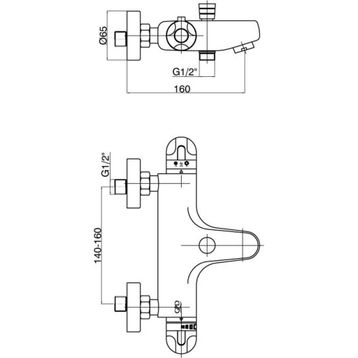 GPD TBB01 Termostatik Banyo Bataryası